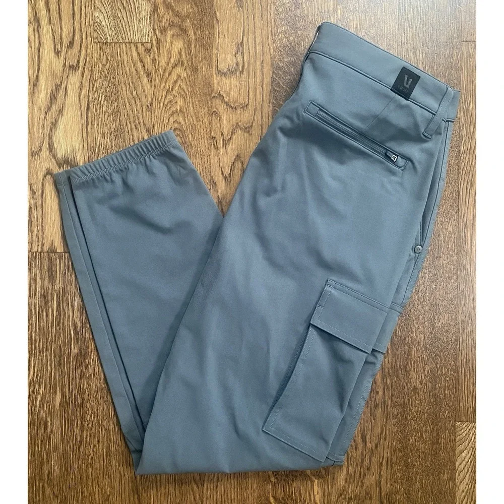 Vuori Pants Mens Meta Cargo Comfort Stretch V451 Grey 34x29 Ankle Work Capsule